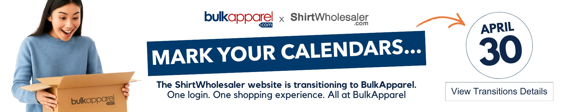 Transition to Bulkapparel