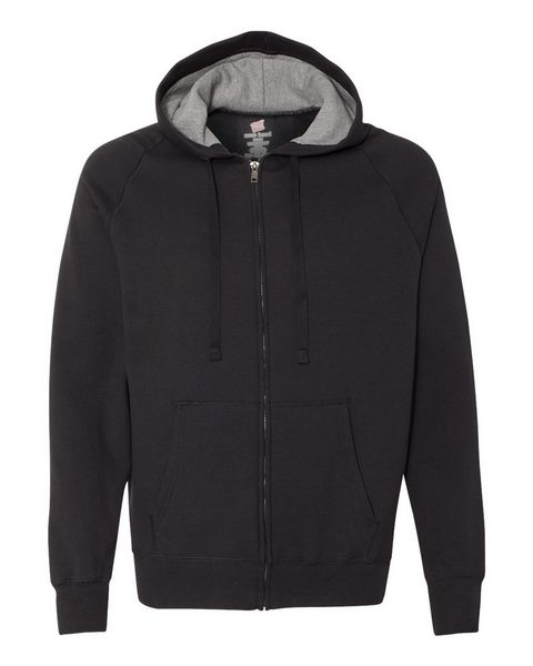 ShirtWholesaler :: Hanes N280 Nano Hooded Full-Zip Sweatshirt