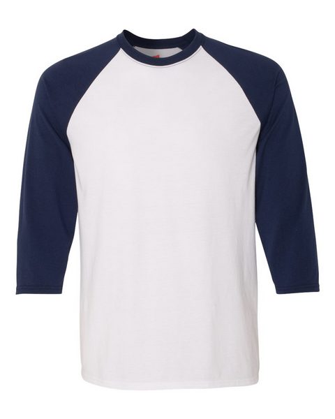 ShirtWholesaler :: Hanes 42BA X-Temp? Three-Quarter Sleeve Baseball T-Shirt