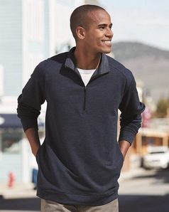 J. America 8434 Omega Stretch Terry Quarter-Zip Pullover