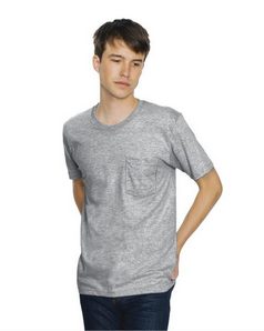 American Apparel 2406W Unisex Fine Jersey Pocket Short Sleeve T-Shirt