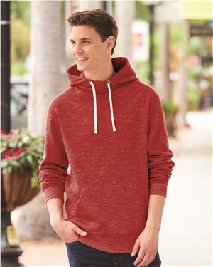 ShirtWholesaler :: J. America 8677 Melange Fleece Hooded Pullover Sweatshirt